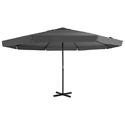 ComfortXL Parasol D'extérieur Avec Mât En Aluminium 500 Cm Anthracite