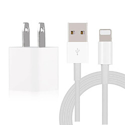 Acheter Universal Adaptateur de chargeur mural USB de téléphone mobile avec câble USB à 8 broches pour iPhone US plug