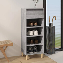 Maison Chic Armoire à Chaussures,Meuble de Rangement à Chaussures Sonoma gris 40x36x105 cm Bois d'ingénierie -MN43385