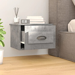 Avis Maison Chic Table de chevet murale,Table de nuit gris béton 50x36x40 cm -MN29956