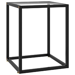 Maison Chic Table basse,Table Console Table d'appoint, Table pour salon Noir avec verre trempé 40x40x50 cm -MN33116