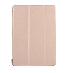 Coque en silicone + PU triple pli avec support or pour votre Apple iPad Mini (2019) 7.9 pouces