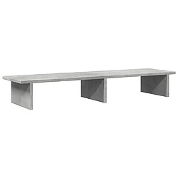 vidaXL Support de moniteur gris béton 100x27x15 cm bois d'ingénierie