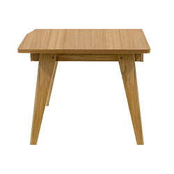 Mes Bureau scandinave 2 tiroirs 140x70x75 cm décor chêne naturel pas cher