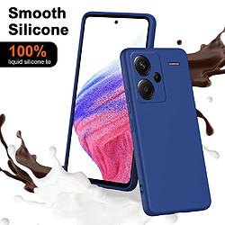 Htdmobiles Coque pour Xiaomi Redmi Note 13 Pro+ Plus 5G - housse etui silicone gel fine + verre trempe - BLEU FONCE