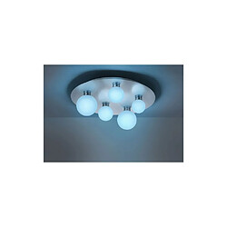 Boutica-Design Plafonnier Dicapo Nickel Mat 5x3W SMD LED