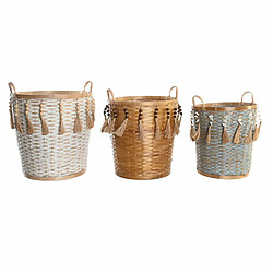 Set de basket DKD Home Decor Multicouleur Bambou Boho 49 x 45 x 54 cm