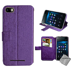 Htdmobiles Housse etui portefeuille pour Wiko Lenny 3 + film ecran - MAUVE