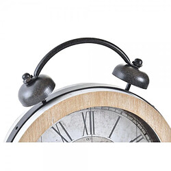 Look & Feel Horloge de table DKD Home Decor Naturel MDF Blanc Fer (25,8 x 8 x 32 cm) (2 Unités)