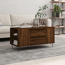 vidaXL Table basse chêne marron 102x44,5x50 cm bois d'ingénierie