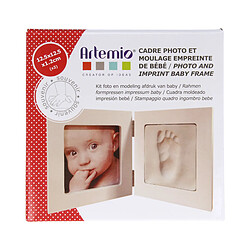 Kit moulage empreinte de bébé + Cadre photo 12,5x12,5 cm - Artémio