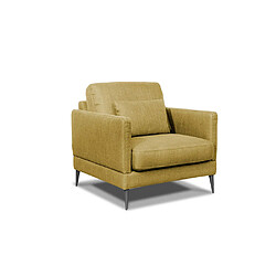 Avis MAISON AUBERTIN Fauteuil Splendido Tissu Jaune 1 Place