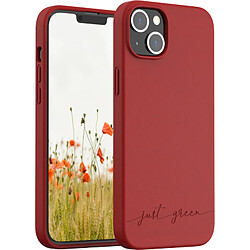 BIGBEN Coque iPhone 14 Plus Natura Rouge - Eco-conçue Just Green