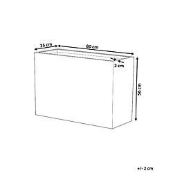 Avis Beliani Cache-pot gris 34 x 80 x 56 cm EDESSA