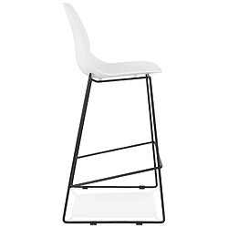 Avis Alterego Tabouret de bar design 'BERLIN' blanc empilable style industriel