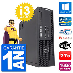 PC Dell T1700 SFF Intel Core i3-4130 RAM 16Go Disque Dur 2To Windows 10 Wifi - Occasion