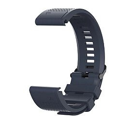 Bracelet en silicone souple bleu foncé pour votre Garmin Fenix 6X/6X Pro/Fenix 5X/Fenix 5X Plus 26mm