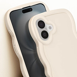 Acheter Avizar Coque pour iPhone 16 Plus Silicone Souple Design Ondulé Beige