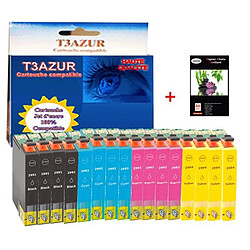 T3Azur 16 cartouches d'encre compatibles 29XL pour Epson Expression Home XP-235 +10f PPA6