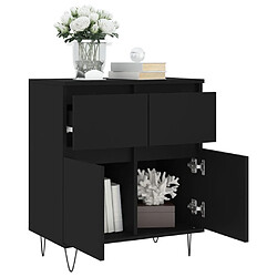 Avis vidaXL Buffet Noir 60x35x70 cm Bois d'ingénierie