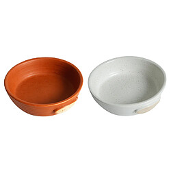 2pcs Pet Food Feeder chat bol d'eau alimentation Bowl plat conteneur ## 2