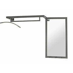 Pegane Garderobe murale coloris anthracite - Dim : L 180 x P 26 x H 75 cm 