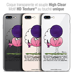 Caseink Coque Housse Etui Apple iPhone 8 Plus (5.5 ) [Crystal Gel HD Collection Les Shadoks ? Design En Essayant - Souple - Ultra Fin - Imprimé en France]