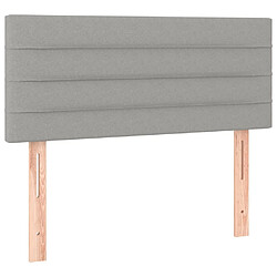 Acheter Maison Chic Tête de lit scandinave à LED,meuble de chambre Gris clair 80x5x78/88 cm Tissu -MN79435