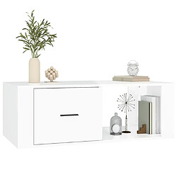 Avis vidaXL Table basse Blanc brillant 100x50,5x35 cm Bois d'ingénierie