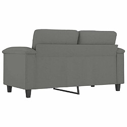 Maison Chic Canapé à 2 places,Sofa de Salon,Canapé droit Gris foncé 120 cm Tissu microfibre -GKD560036 pas cher