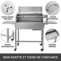 Grill traditionnel électrique Gourmet Barbecue au charbon de bois, 25 W, 2172 cm Carré, Acier Inox, Plein Air pour Camping Parc