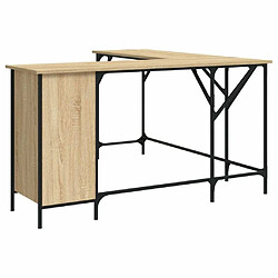 Maison Chic Bureau,Table de travail,bureau de travail pour chambre chêne sonoma 141x141x75 cm bois d'ingénierie -GKD21670