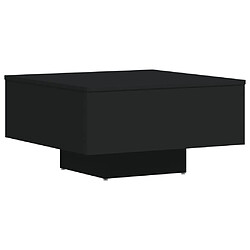 vidaXL Table basse noir 60x60x31,5 cm bois d'ingénierie