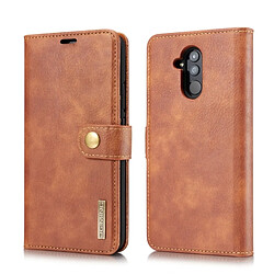 Wewoo Housse Coque Etui en cuir Crazy Horse Texture Flip détachable magnétique pour HuMate 20 Lite / Maimang 7, avec porte-cartes et / Portefeuille (Marron)