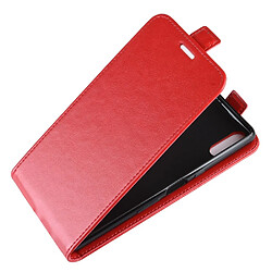 Acheter Etui en PU cheval fou porte-cartes vertical rouge pour votre Sony Xperia L3