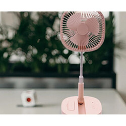 Fan Home Ventilateur de synchronisation à quatre vitesses avec télécommande sans fil à tige rétractable - Rose