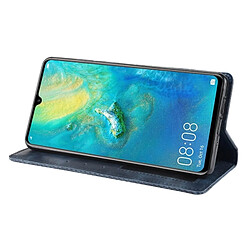 Wewoo Housse Coque Étui en cuir à boucle magnétique avec texture rétro et pour HuP30 Pro, support emplacements pour cartes porte-monnaie (bleu) pas cher