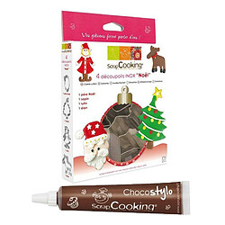 Scrapcooking Emporte-pièces Noël + 1 Stylo chocolat