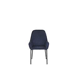 Acheter Beliani Chaise de salle à manger LOVERNA Set de 2 Bleu foncé