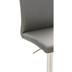 Non Tabouret de bar Cadiz simili cuir acier inoxydable pas cher