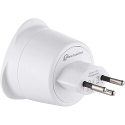 Electraline 70052 Adaptateur de Voyage France/Europe, Blanc