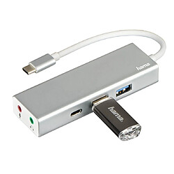 HAMA Hub USB 3.1 Type-C 1:3, 2 USB-A, USB-C, audio 3,5 mm