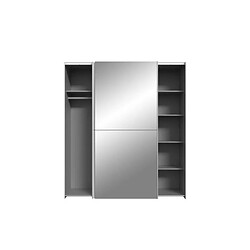 Acheter Vente-Unique ULOS Armoire 2 portes coulissantes + miroir - Blanc mat - L 170,3 x P 61,2 x H 190,5 cm