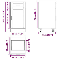 vidaXL Armoire de cuisine Porto chêne sonoma bois d'ingénierie pas cher