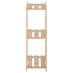 Helloshop26 Étagère de stockage 3 niveau x 80 x 28,5 x 90 cm bois de pin massif 02_0000656