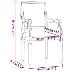 vidaXL Fauteuil gris foncé 54x59x99 cm tissu pas cher