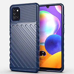 Coque en TPU texture sergé souple bleu pour votre Samsung Galaxy A31