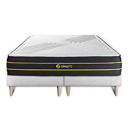 Sleepfit Ensemble double sommier + matelas ULTRA micro ressorts ensachés et mémoire de forme 180x200