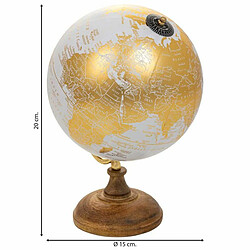 Acheter Globe terrestre Alexandra House Living Papier Fer Plastique Bois de manguier 20 x 25 x 20 cm