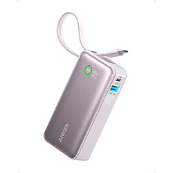 SANAG Nano Power Bank Batterie Externe 10 000 Mah Avec Câble Usb-C Intégré, Puissance Imale Pd 30 W Avec 1 Port Usb-C, 1 Port Usb-A, Compatible Avec Iphone 15/14, Macbook, Galaxy, Ipad, Airpods Et